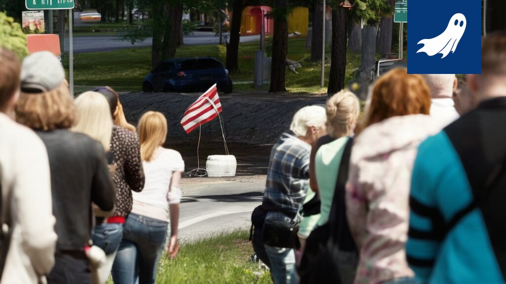 Laikunlava Tampereen Teatterikesässä, jossa yleisöä analysoidaan salaa avaruusolioiden tunne-responssien keräämiseksi.