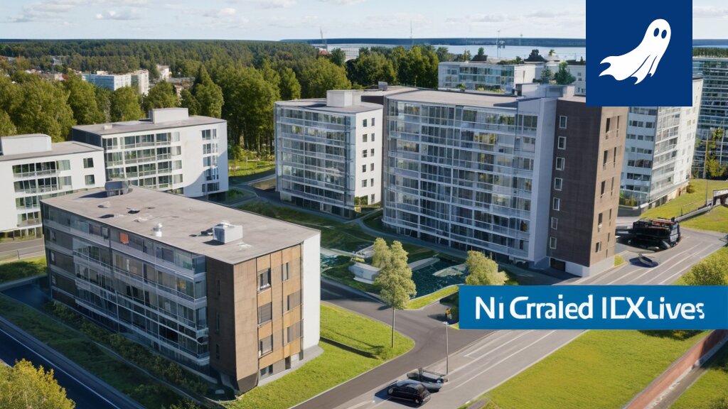 Kerrostalo Lielahdessa, joka symboloi uutta, dataan perustuvaa asumismallia.