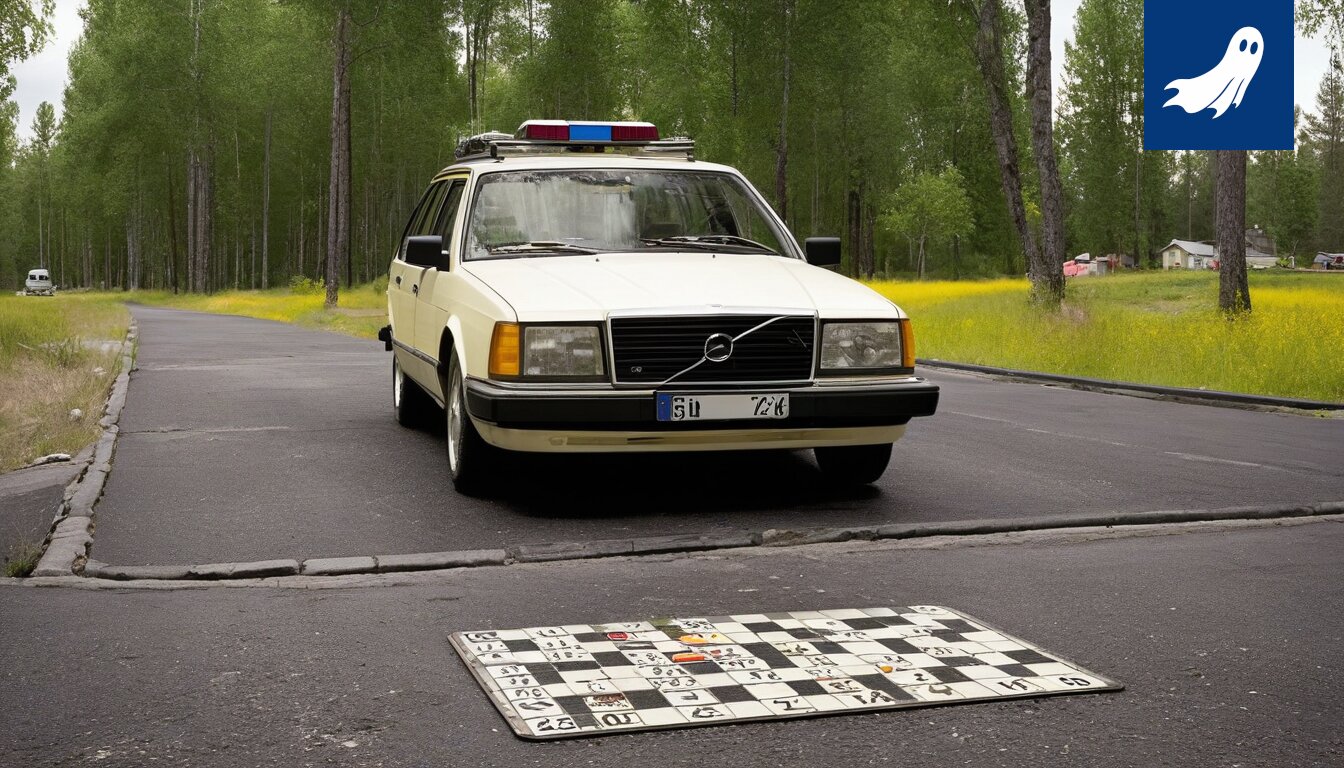 Sarjakuvamainen kuva huonokuntoisesta autonakusta, joka symboloi Tampereen kaupungin taloudellista pelastusta.