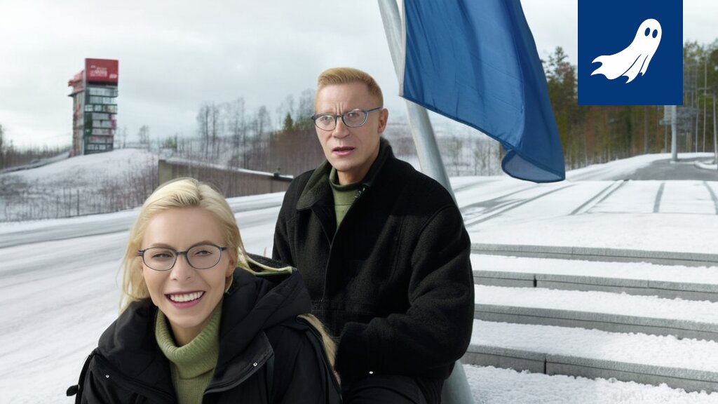 Sarjakuvamainen kuva Tampereen ratikasta, joka kuljettaa ihmisiä eri suuntiin, symboloiden asukkaiden eriyttämistä.