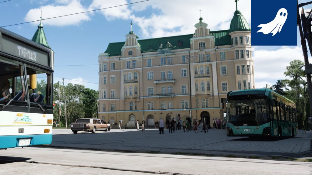 Kuva Lempäälän bussista, jonka kyljessä on asennettuna pieni sijoitusautomaatti.