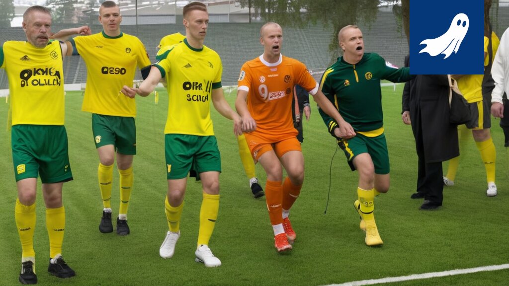 Hologrammifanien renderöity kuva täyttämässä Ilveksen stadionin penkkejä.
