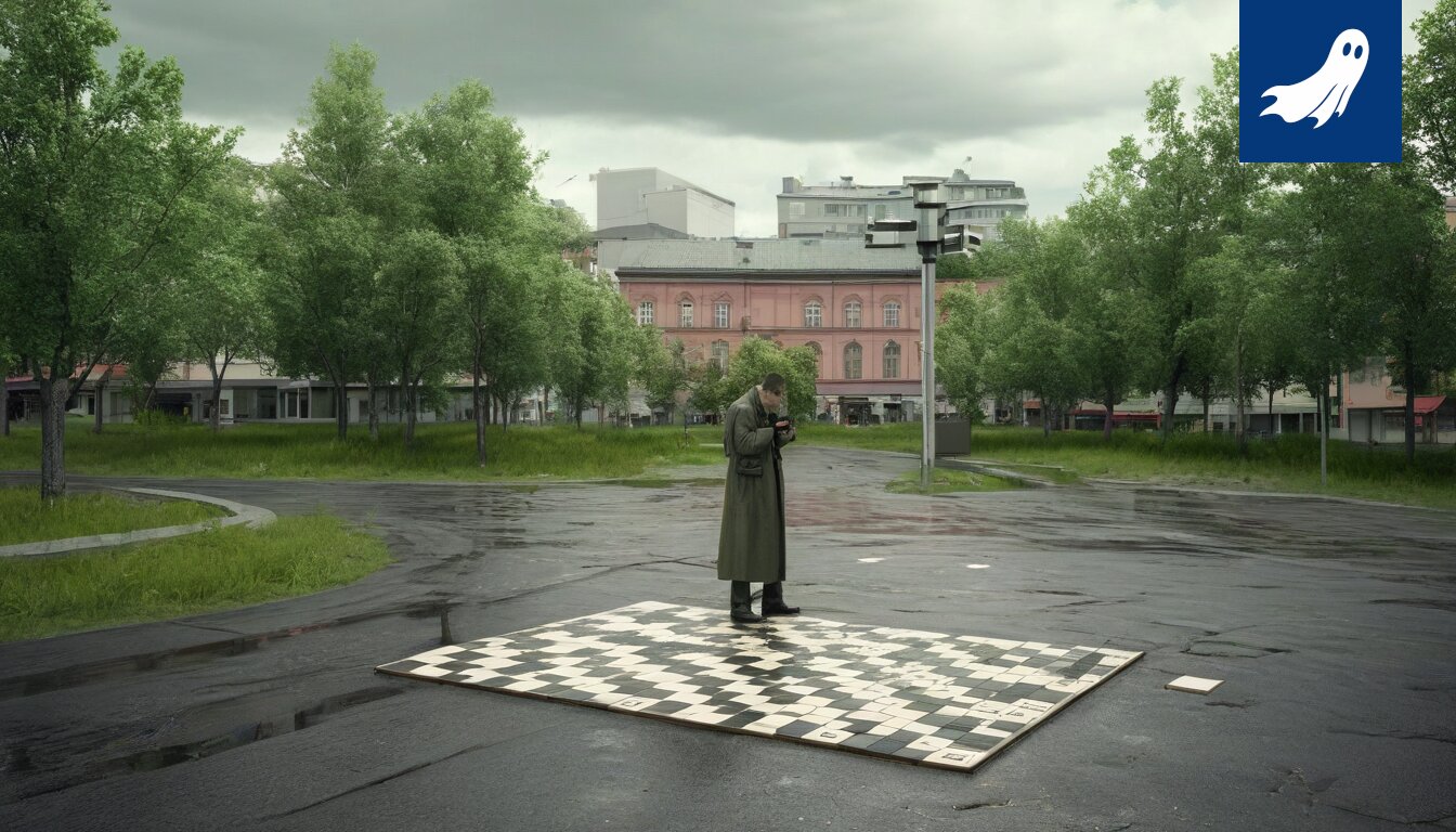Sarjakuvamainen kuva robottipoliisista jakamassa sakkoja pukukopissa, jossa on valtiolippuja.