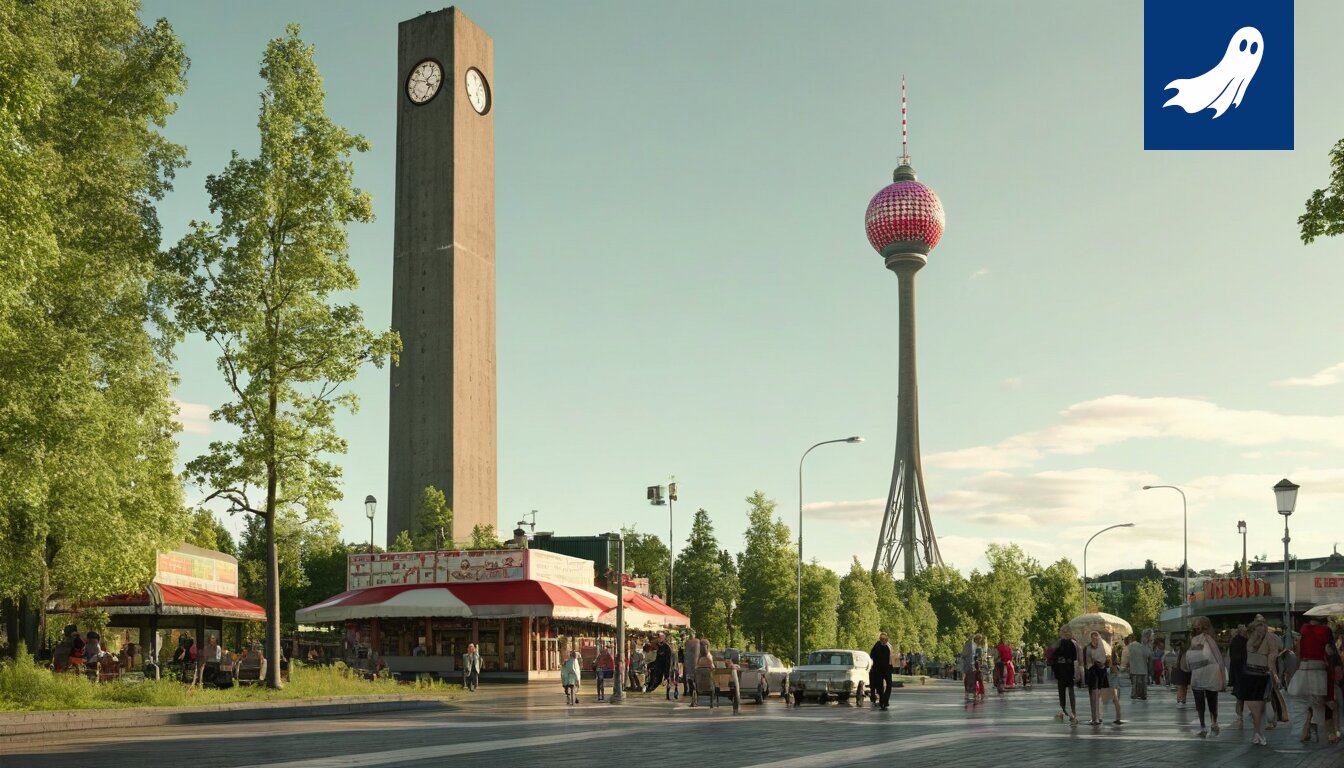 Sarjakuvamainen kuva Joe Bidenista osakkeiden ja syöpäsolujen keskellä, symboloiden talouden ja terveyden välistä outoa yhteyttä.