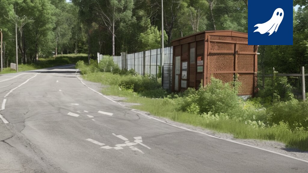 Poliisirobotti kiilaa mopoilijaa Tuusulan kadulla, satiirinen kuva.