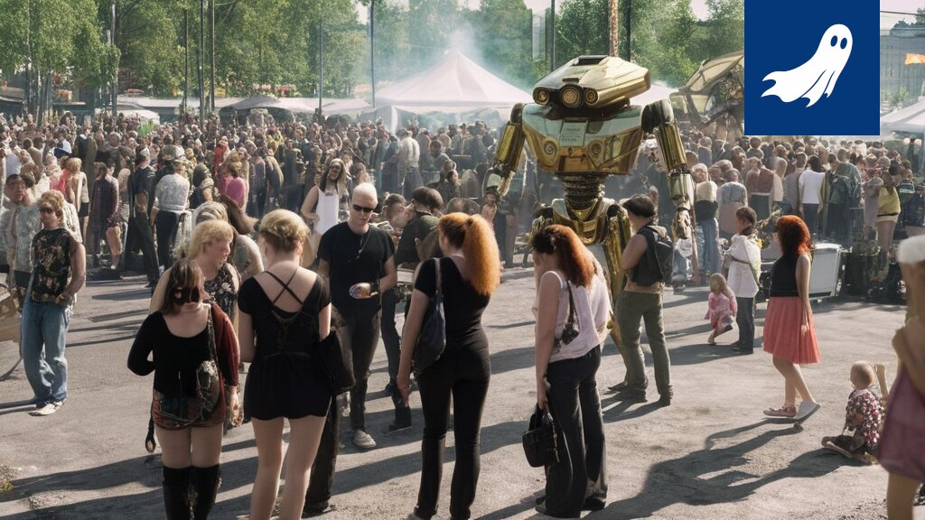 Glitteriä peittää Tampereen keskustan, symboloiden festivaalin hallitsematonta kasvua ja kaupallisuutta.