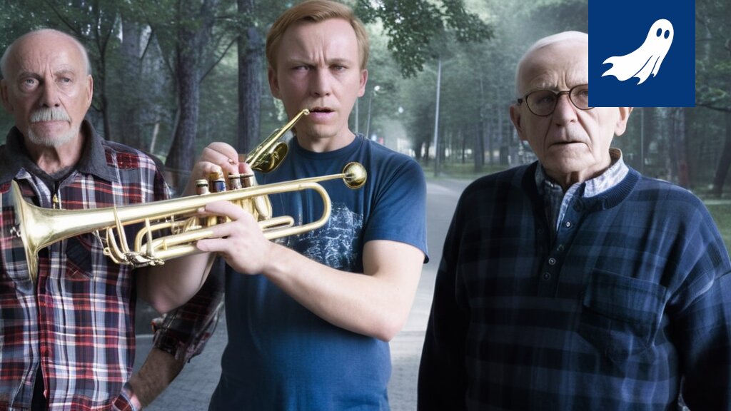 Sarjakuvamainen kuva Kujanpään suvun jäsenistä laulamassa Tampereen ratikkalinjojen yllä, harmonisia aaltoja säteillen.