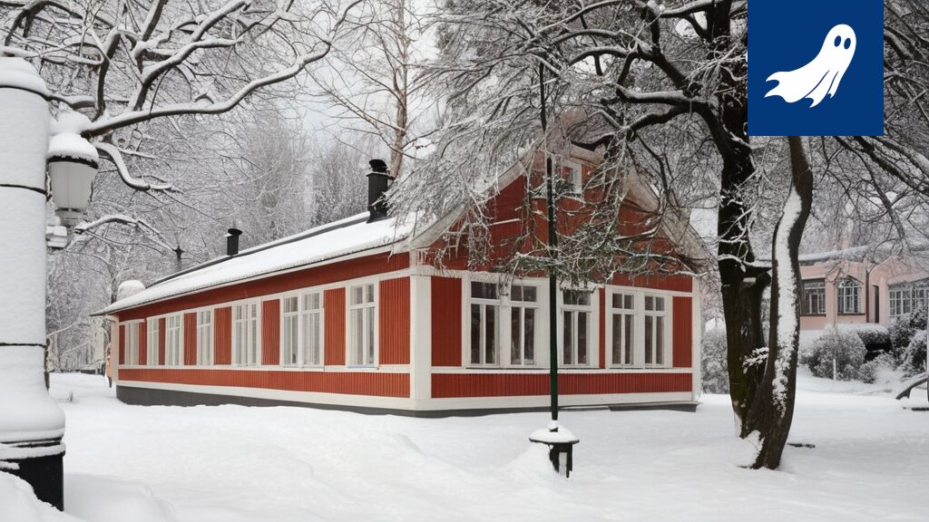 Vanha teollisuusrakennus muuttumassa co-working -tilaksi, jossa on näkyvissä hometta ja varoitusmerkkejä radonista.