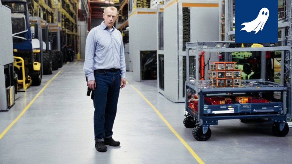 Teräksenharmaa liikennepylväs pyörähtää uhkaavasti Hervannan katukuvassa, viitaten robotiikan ja automaation ongelmiin.