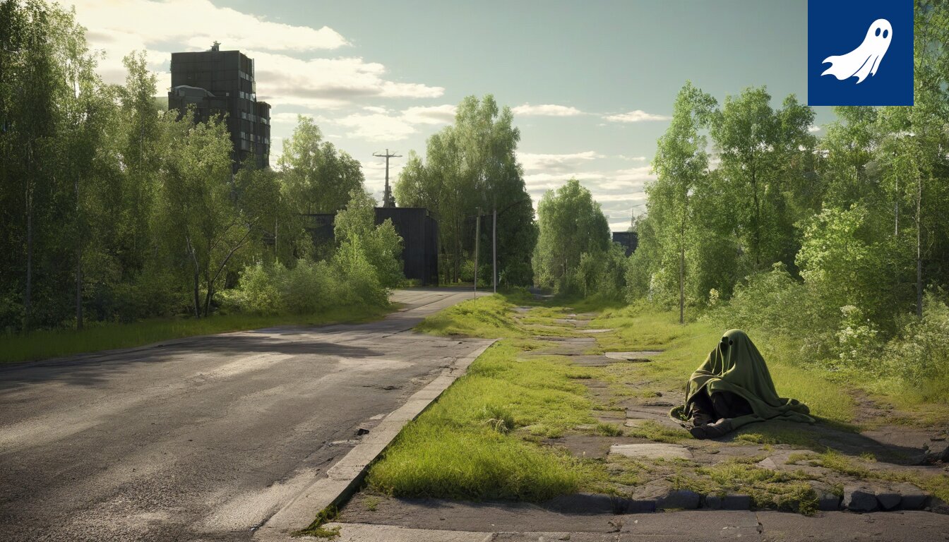 Ihmisiä kävelemässä Tampereen kaduilla transsissa, viitaten korvamato-ilmiöön ja mainonnan vaikutukseen.