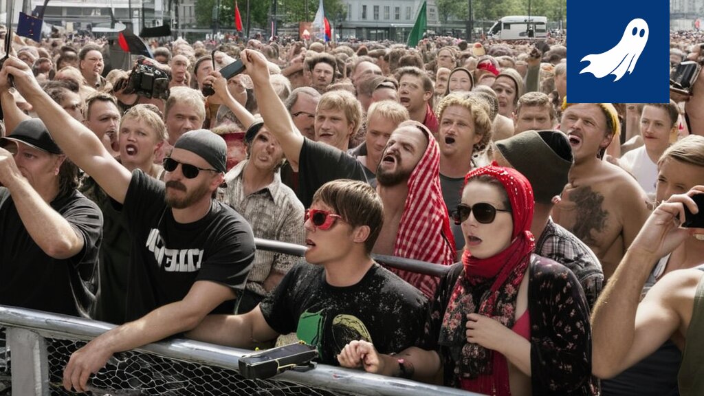 Robocop-drooni partioi Hämeenkadulla Tampereen City Festivalin liikenteen valvonnassa.