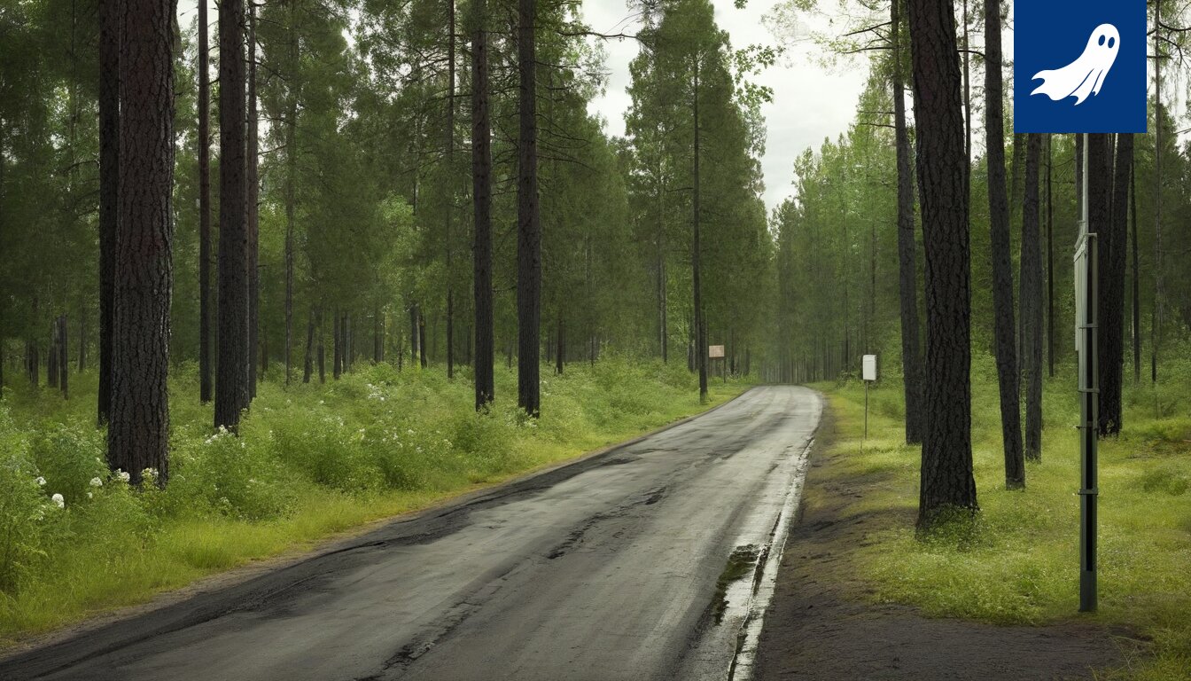 Palaneen autiotalon rauniot Järvensivulla, taustalla suunnitelmat uudesta luksuskerrostalosta.