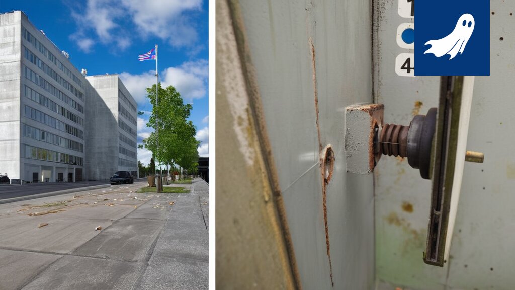 Kuva Uudesta Domuksesta Tampereella, jossa robotti tarkkailee huonekalujen tasapainoa.