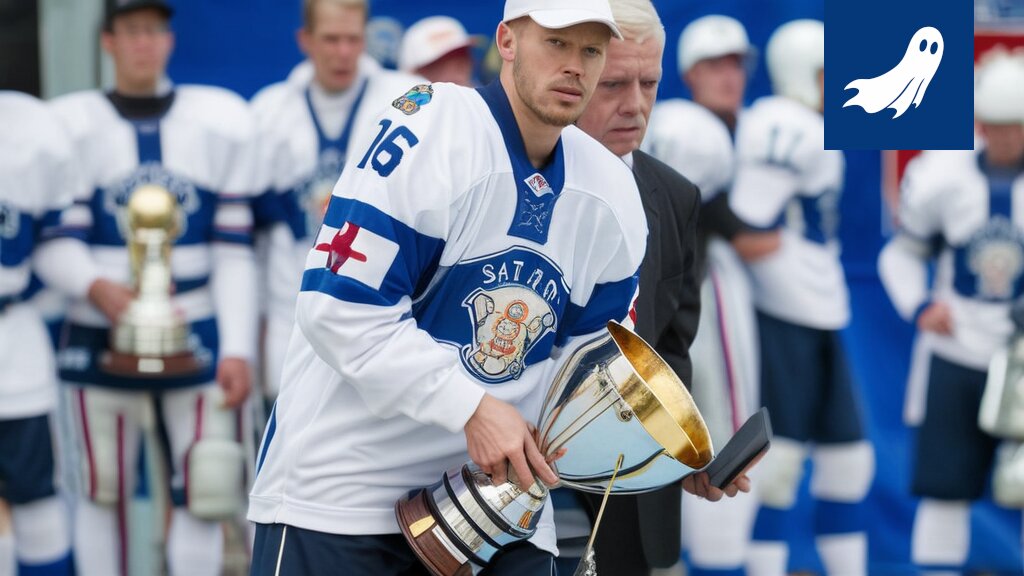 Aleksander Barkov opettaa Tapparan pelaajille TikTok-tanssia jääkiekkoareenalla.