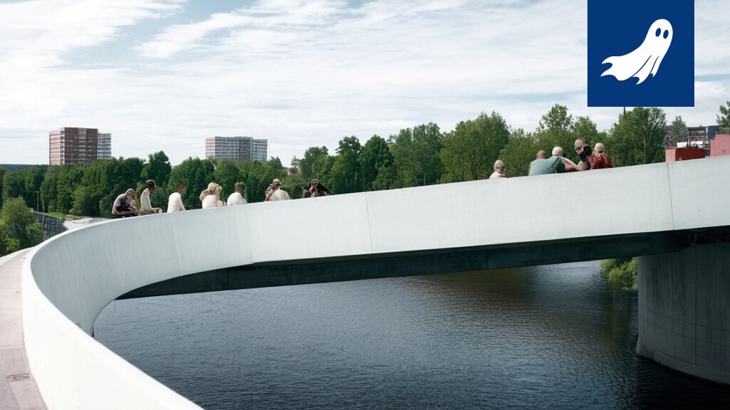 Satiirinen kuva Tampereen silta-äänestyksestä, jossa vihjataan tiedonkeruun ja algoritmien vaikutukseen kaupunkiliikenteeseen.