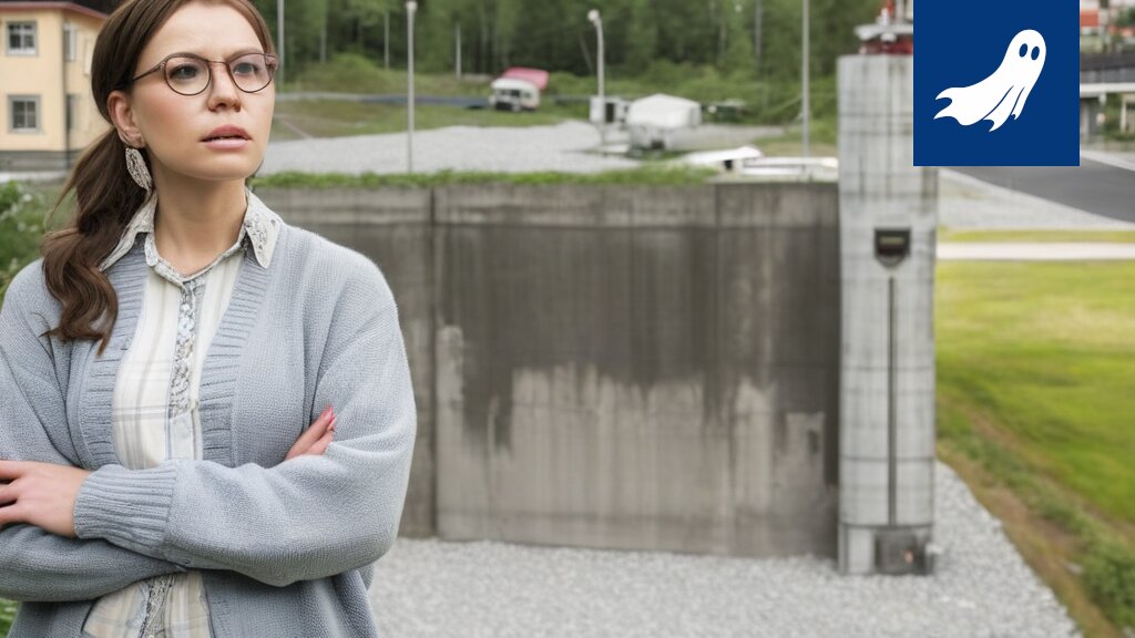 Brygnar Guldgruva esittelee "Premium Paska" -tuotesarjaa Tampereen Hämeenkatua koristavan ulosteen keräyspisteen edessä.