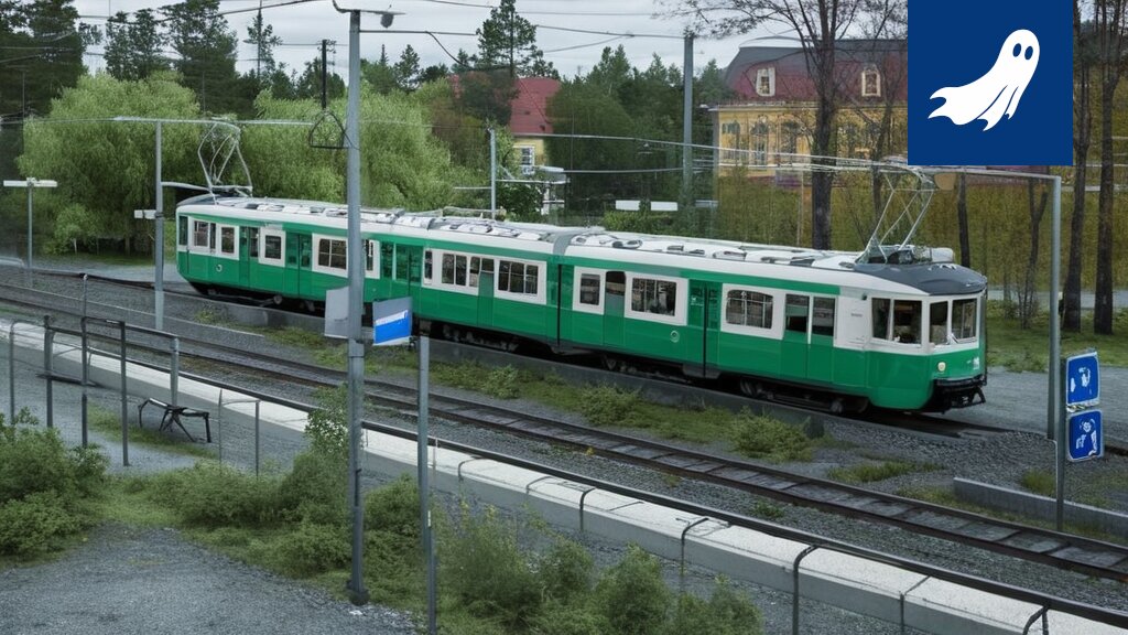 Poliisipartio varustettuna suurilla, äänieristetyillä kuulokkeilla Lempäälän kaduilla.