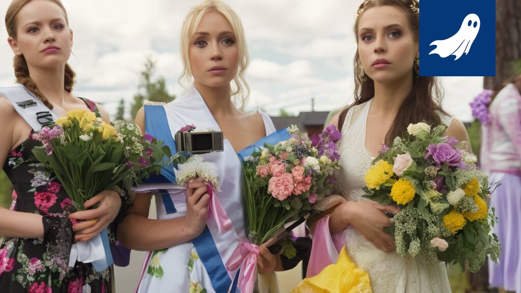 Miss Tampere -kilpailun osallistujia esittävä kuva, jossa vihjataan heidän olevan tekoälybotteja.