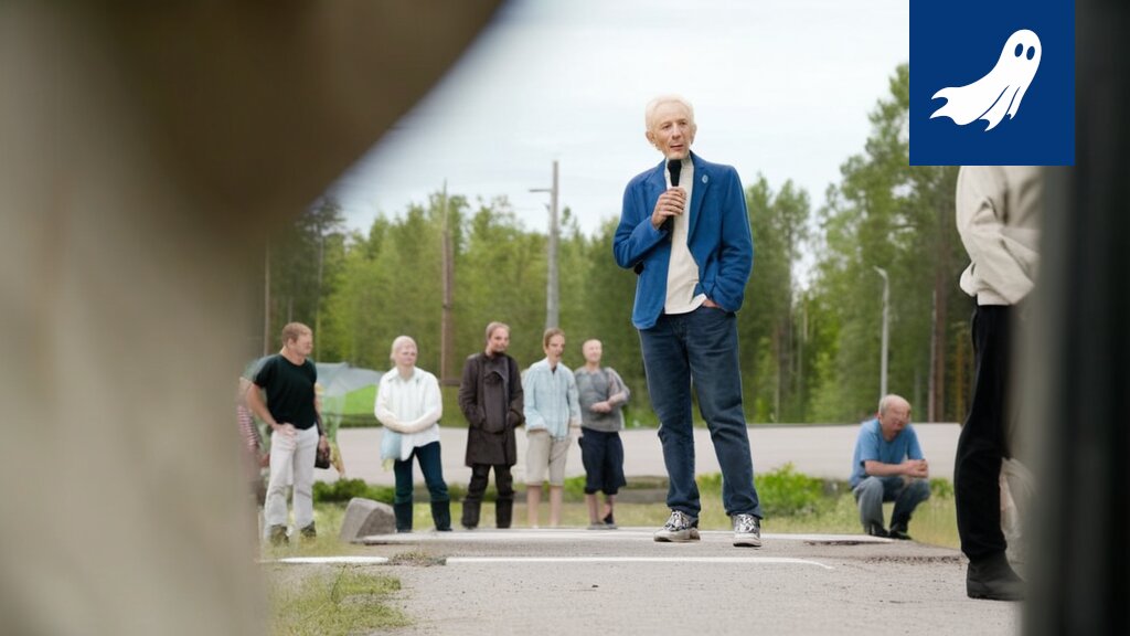 Lempäälän kunnan logo yhdistettynä digitaaliseen avaruusmaisemaan, symboloiden uutta Meta-omistusstrategiaa.