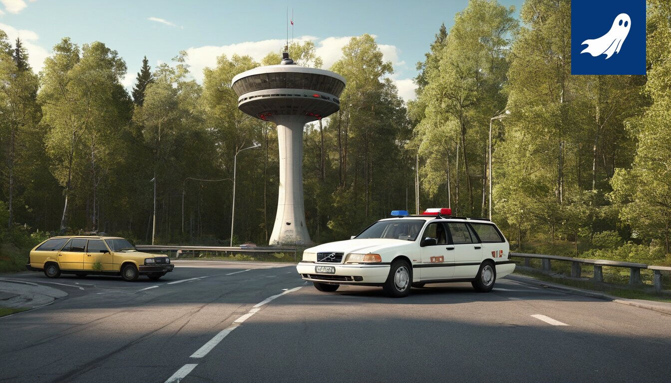 Autot pyörivät päättömästi Tampereen kaduilla lompakkohälytyksen vuoksi, luoden akvaariomaisen vaikutelman.