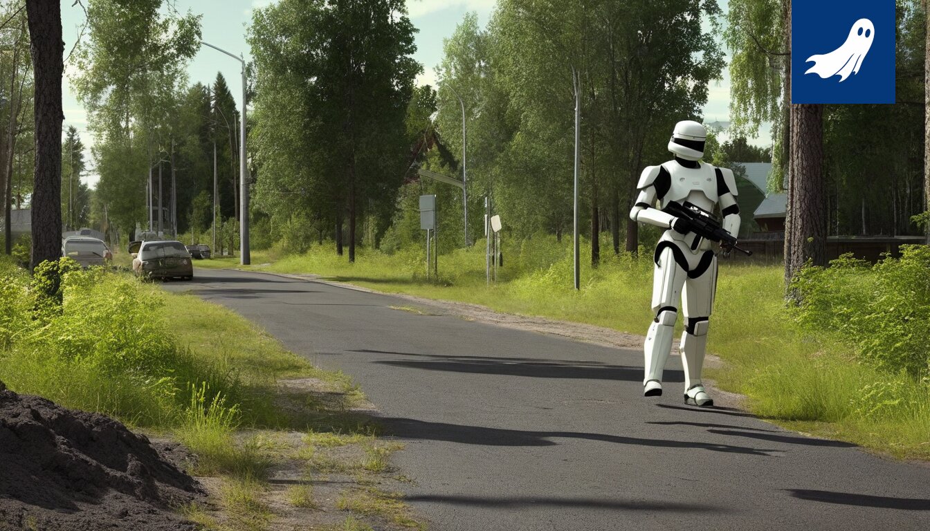 Robocop-valvontajärjestelmä seuraa moottoripyöräilijää Pirkanmaan teillä.
