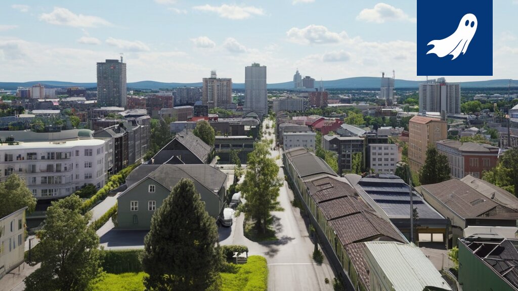 Satiirinen kuva Tampereen kuntavaalien ehdokaskartasta, jossa korostetaan ehdokastiheyttä keskusta-alueella.
