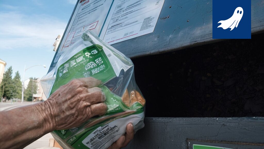 Kuva itseään optimoivasta Kierrätysportaalista Tampereella, joka analysoi muovipusseja ja veloittaa kierrätysveroa.