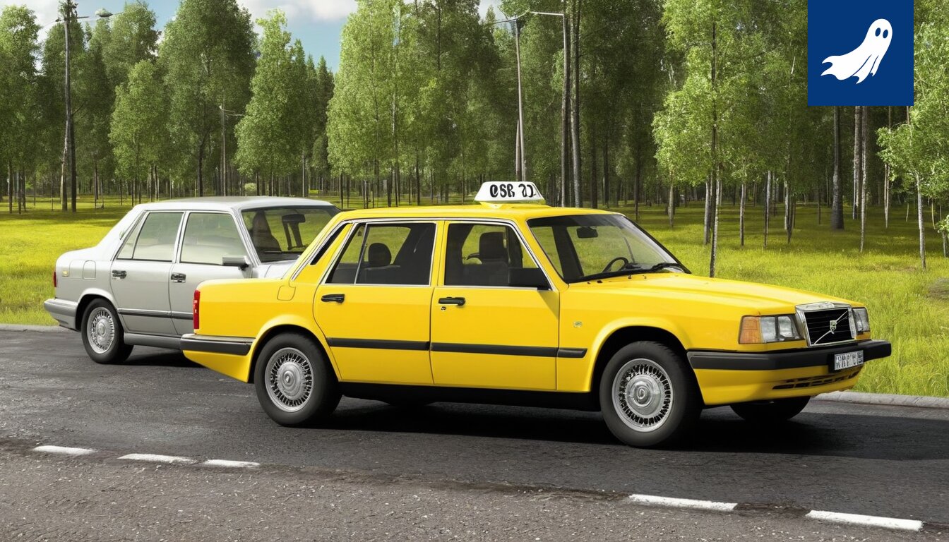 Mopoautoja Tampereen katukuvassa, taustalla viittaus Marsupilamiin ja teippaukseen.