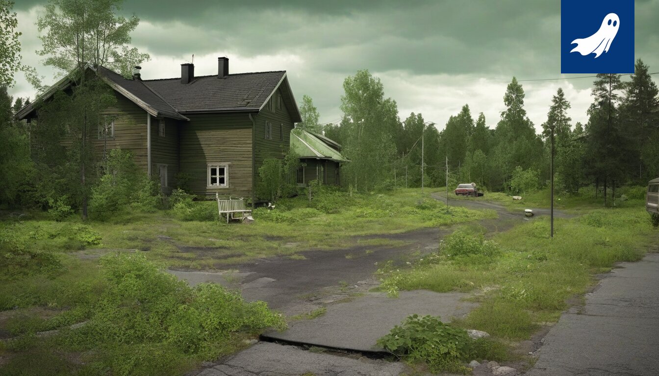 Satirical kuva Viikinsaaresta, jossa näkyy kaivinkone ja kasinon suunnitelmat, viitaten artikkeliin järven kaivamisesta ja NFT-sijoittamisesta.