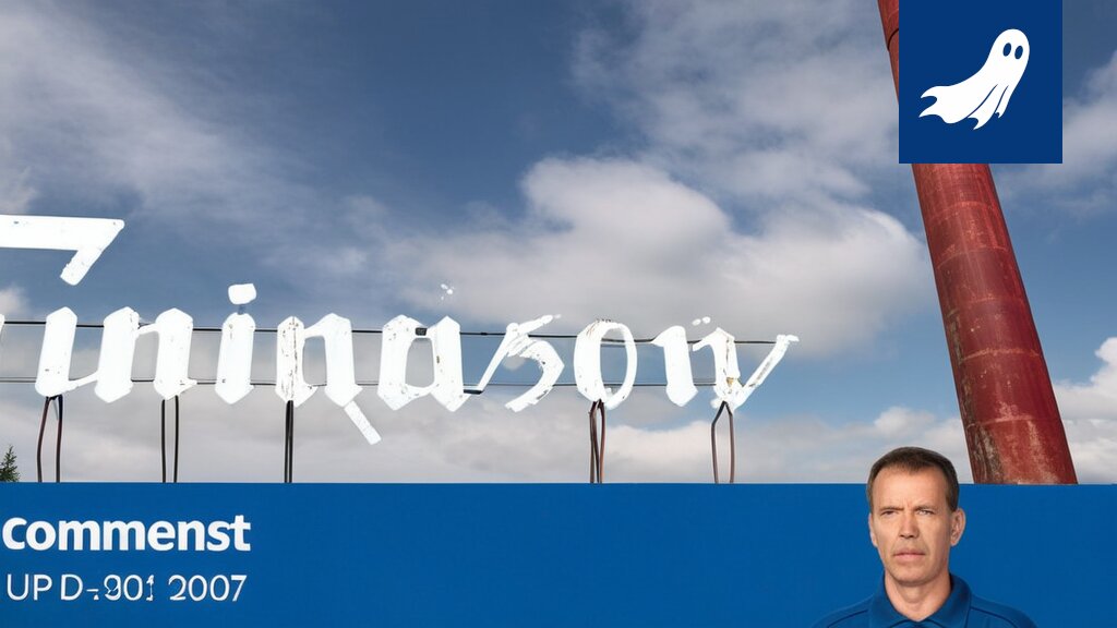Finlaysonin logo ja teksti "Konkurssi-Collection" -vaatteiden mainoksesta, joka viittaa brändin ironiseen markkinointitemppuun.