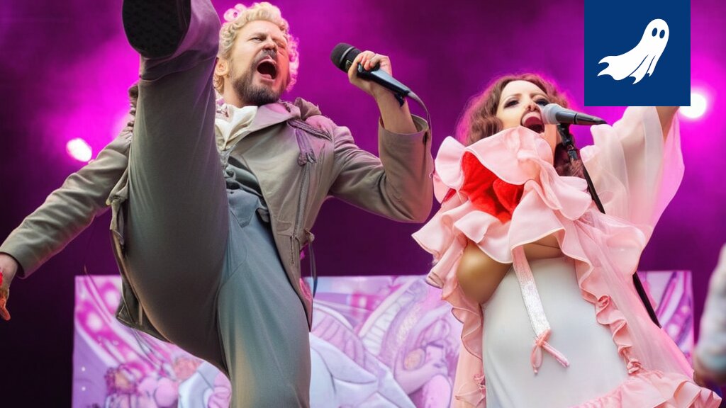 Yleisö nauttii haitarimusiikista ja runonlausunnasta Pyynikin festivaalin sähkökatkon aikana.