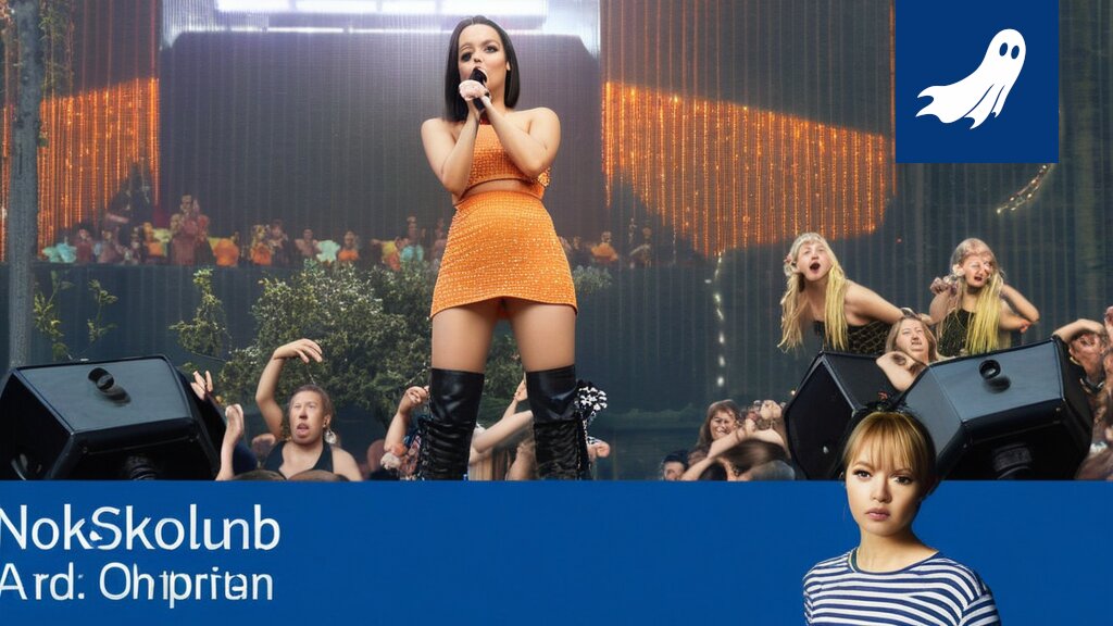 Satiirinen uutiskuva Blockfestin strategiasta, jossa naisräppärit sijoitetaan TikTok-lavoille algoritmin optimoimiseksi.