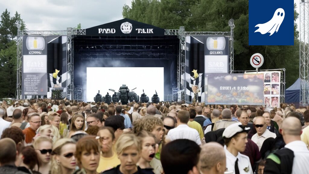 Robocop esittelee uuden Putka 2.0 -konseptin tiedotustilaisuudessa.