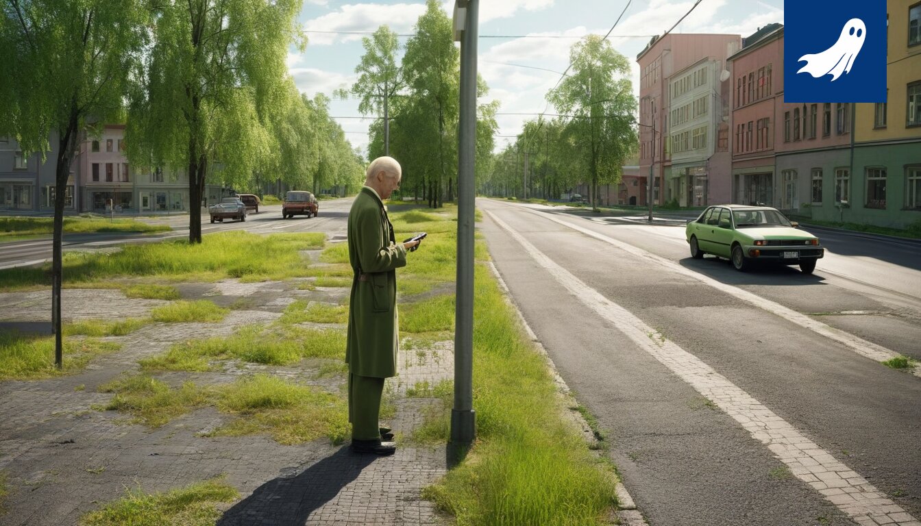 Sarjakuvamainen kuva villisialta näyttävästä robotista metsässä, viitaten artikkeliin tekoälypohjaisista metsästysroboteista.