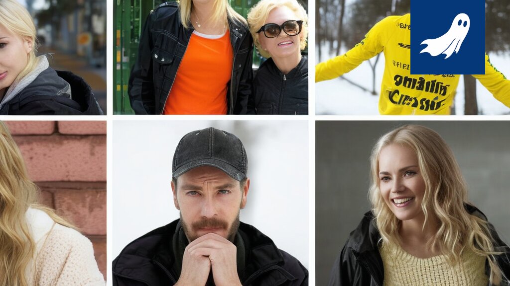 Sarjakuvamainen kuva Hämeenkadusta Tampereella, jossa näkyy hämmentyneitä ihmisiä ja sosiaalisen median symboleita.