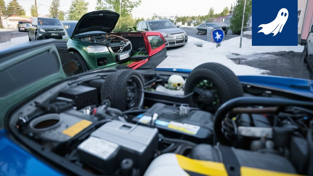 Kuva futuristisesta autosta, joka on yhteydessä pörssinäyttöön ja symboloi energianhallinnallista sijoittamista.