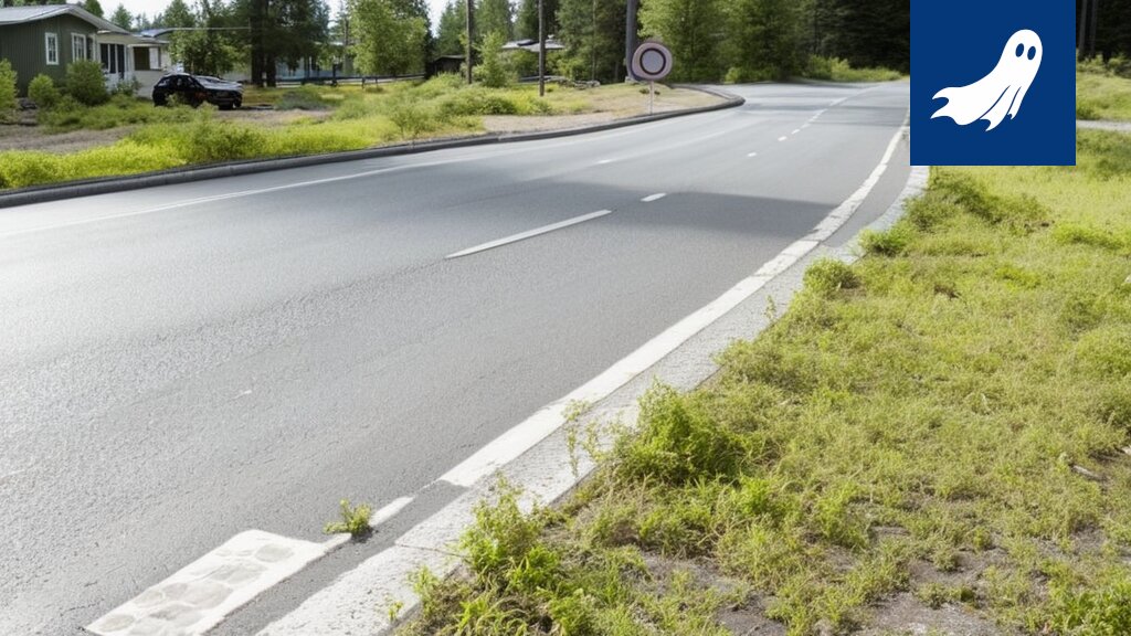 Kuva nojapyöräilijästä Lempäälän liikenteessä, mahdollisesti onnettomuuspaikalla.