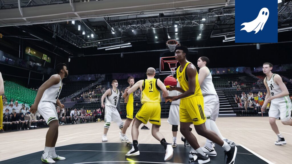 Brygnar Guldgruvan ja Reino Mäntynen keskustelevat Nokian Korisliiga-areenan tulevaisuudesta, jossa yhdistyvät urheilu ja teknologia.