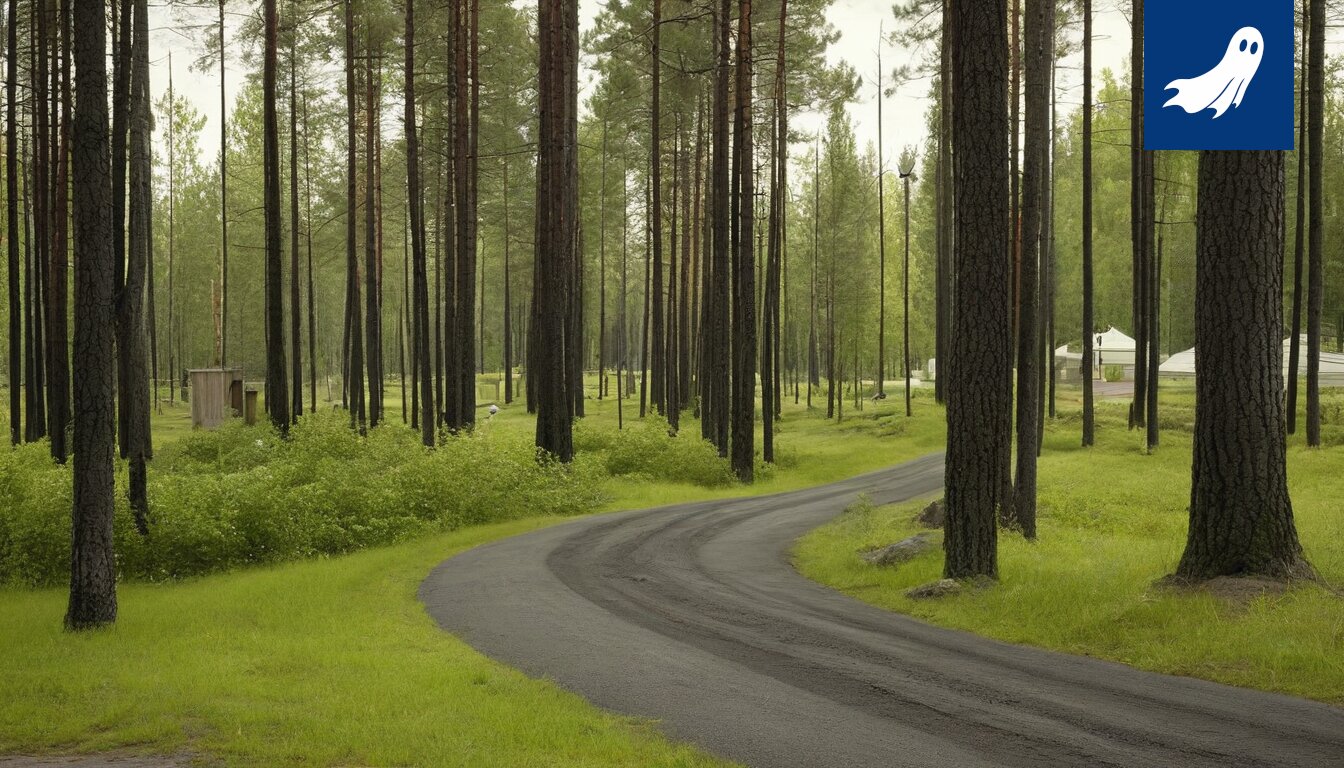 Sarjakuvamainen kuva Reino Mäntysestä liekehtivän Pispalan maiseman edessä, symboloiden kaavoituksen aiheuttamaa kansanraivoa.