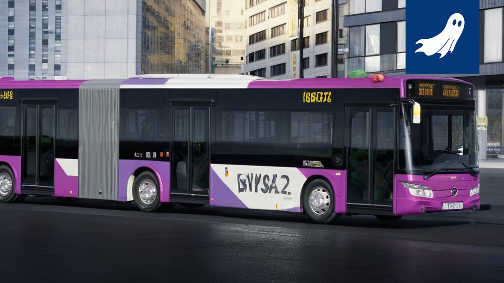 Kuva Tampereen bussista, jossa on Miinusbussi-kyltti, satiirisen uutisartikkelin yhteydessä.
