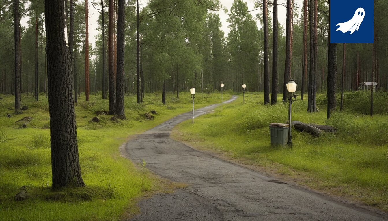 Kuva Nokian leikkimökistä, johon robotti ampui virheellisen tulkinnan seurauksena.