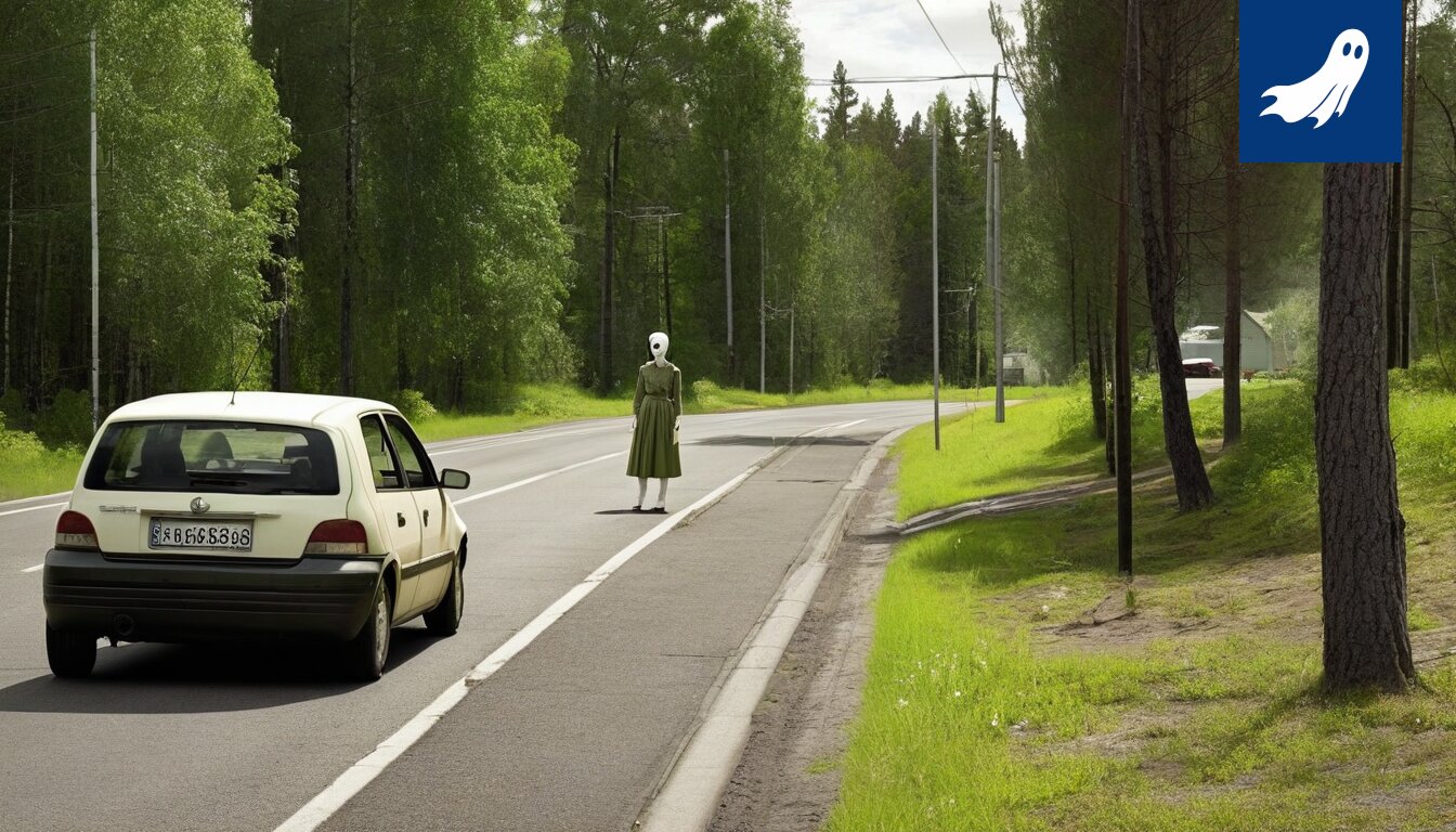 Robotti myy hengitysilmaa Hiedanrannan Nälkäpuistossa, satiirinen uutiskuva.