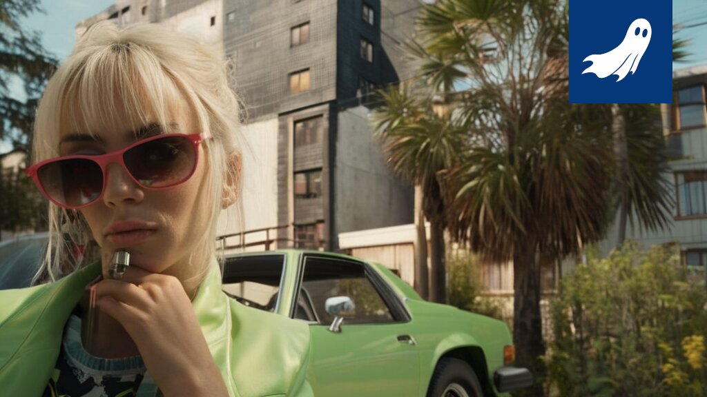 Satiirinen kuvitus Netflixin GTA 6 -palvelusta, jossa pelaajan hahmo suorittaa rikoksen ja lompakosta katoaa rahaa.