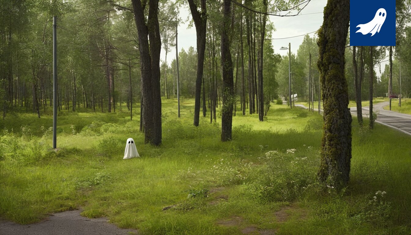 Robotti siivoaa täydellisen järjestystä edistäen samalla yksinäisyyttä, satiirinen kuva.