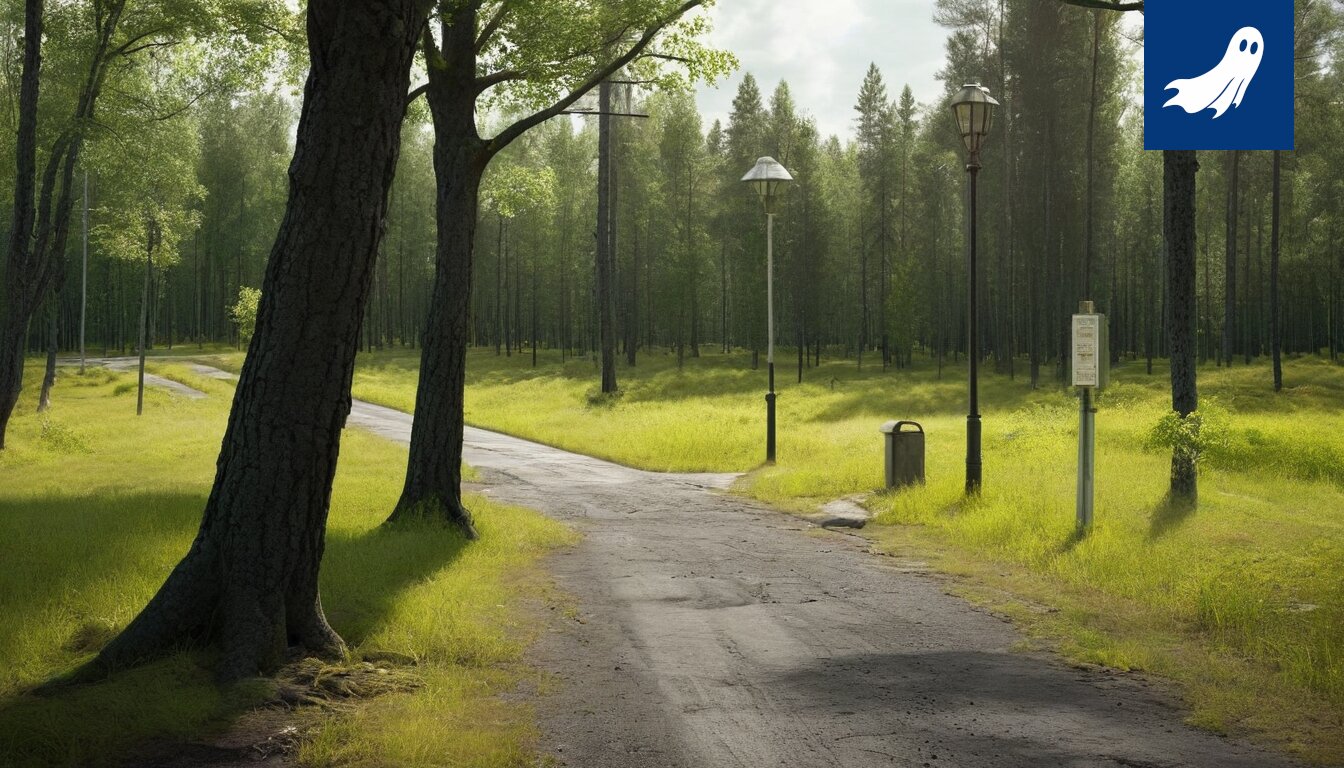 Särkänniemen huvipuisto ja Näsinneula, taustalla vihjaus salaperäisestä portaalista.