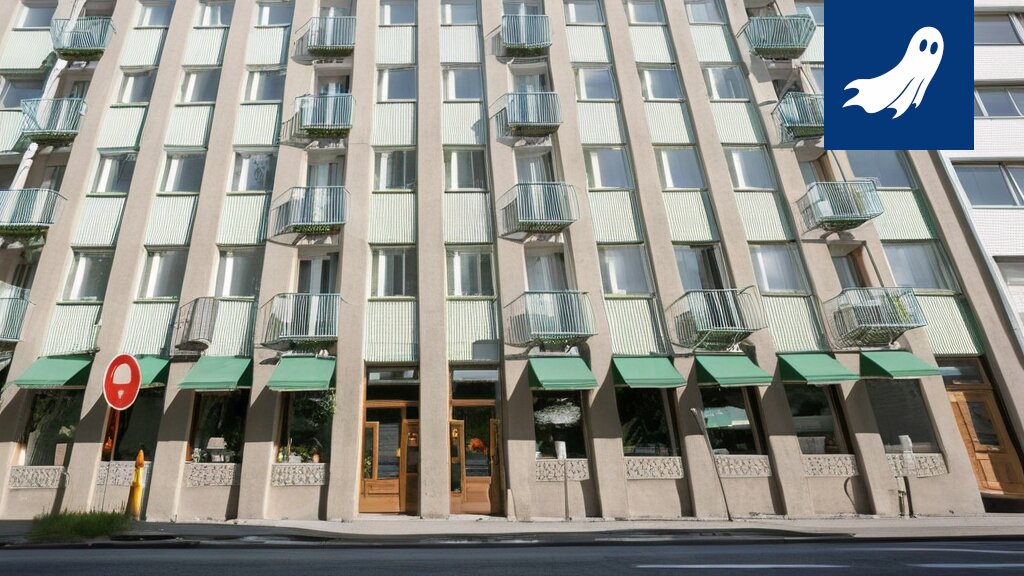 Tyhjä liikehuoneisto Hämeenpuistossa, Tampereella, jossa autonomiset sensorit keräävät dataa ohikulkijoilta.