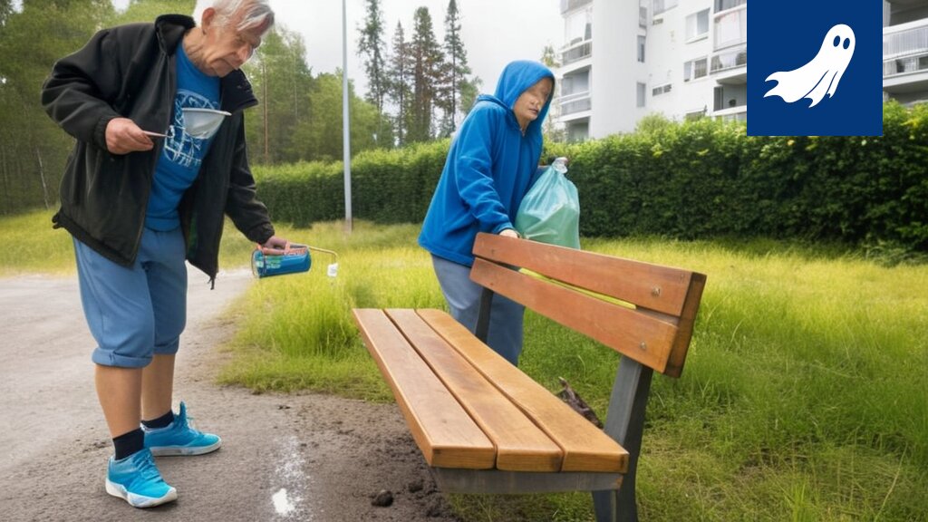 Kuva Tampereen pyörätiestä, jossa on kuoppia ja mahdollisesti tumppeja.