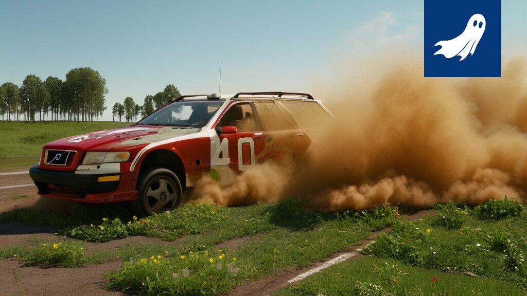 Kuva Toyota ralliautosta kilpailussa, korostaen teknologian ja algoritmien roolia menestyksessä.