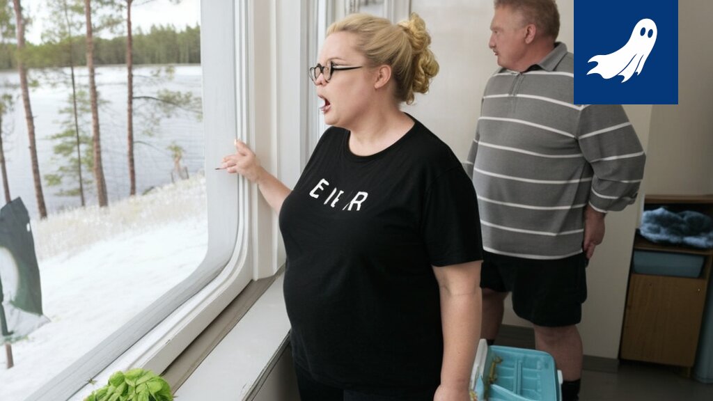 Näsijärven rantamaisema kuvattuna sosiaalisen median filtterin läpi, symboloiden digitaalista vaikutusta asuntomarkkinoihin.