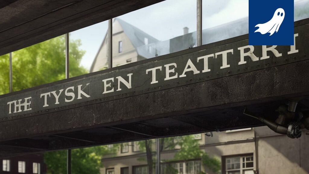 Kuva Tampereen Työväen Teatterin robottinäyttelijästä, joka esittää tunteetonta roolia lavalla.